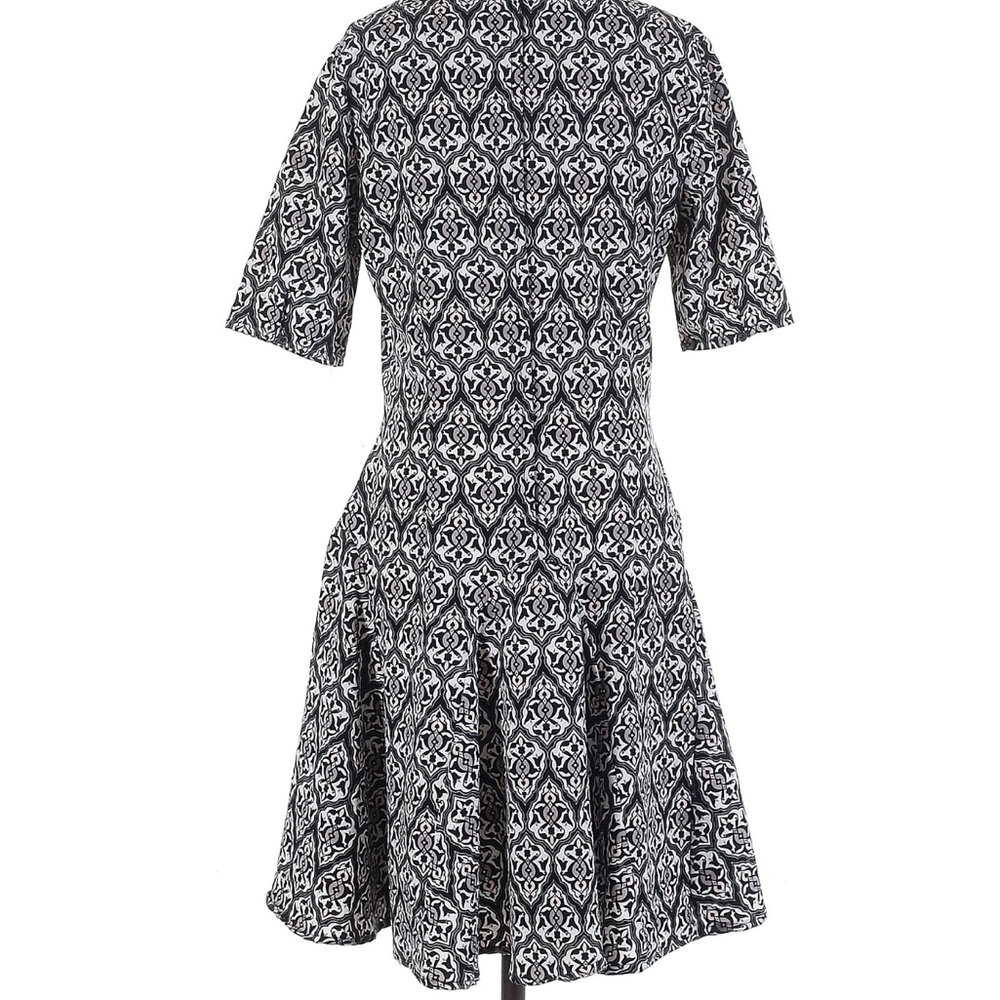 H&M Conscious Collection Black, Pink, White Geometric Fit, Flare Dress Size 6 - Picture 10 of 10